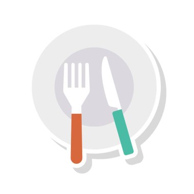 yiyecek düz vektör simgesi