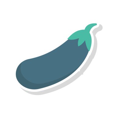 Patlıcan sebze gıda vektör çizim 