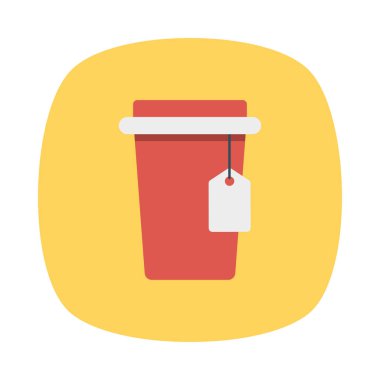 çay çay poşeti etiketi vektör çizim 