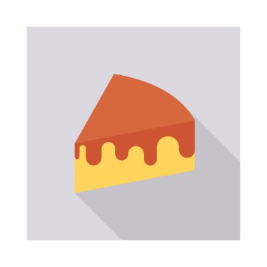 tatlı kek düz simgesi, vektör, illüstrasyon