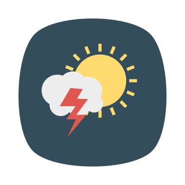 gök gürültüsü bulut hava vektör çizim 