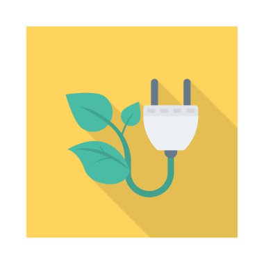 Renk enerji düz vektör simgesi