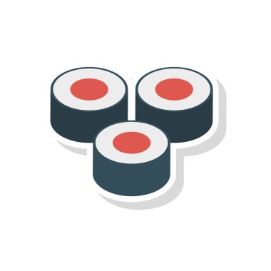 Suşi deniz ürünleri yemek vektör çizim 