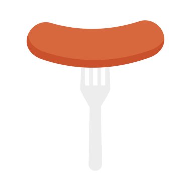 sosis sıcak köpek gıda vektör çizim 