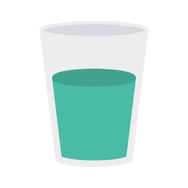 soda düz simgesi, vektör, illüstrasyon ile cam