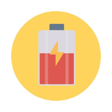 Renk enerji düz vektör simgesi