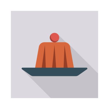 tatlı pasta plaka düz simgesi, vektör, illüstrasyon