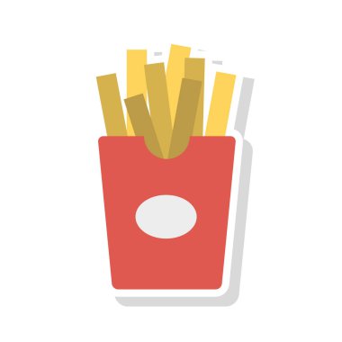 Lokanta vektör çizim patates chip 