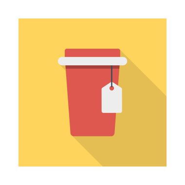 çay çay poşeti etiketi vektör çizim 