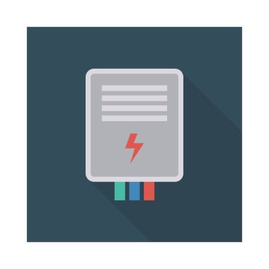 Renk enerji düz vektör simgesi