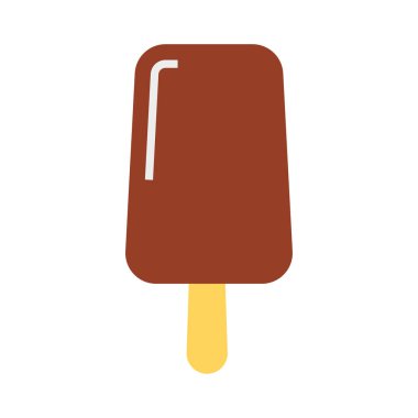 tatlı dondurma düz simgesi, vektör, illüstrasyon 