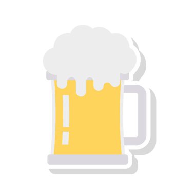 bira içecek kupa vektör çizim 