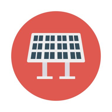 Renk enerji düz vektör simgesi