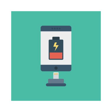 Renk enerji düz vektör simgesi