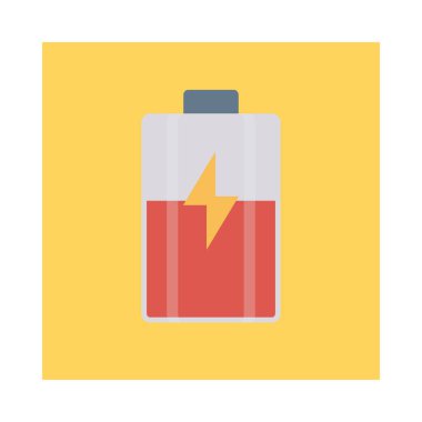 Renk enerji düz vektör simgesi