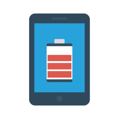 Renk enerji düz vektör simgesi