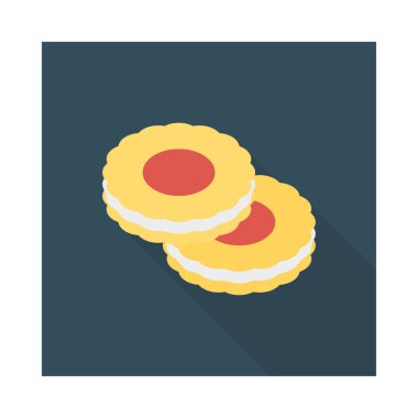 kurabiye bisküvi tatlı vektör çizim 