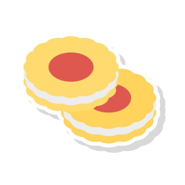 kurabiye bisküvi tatlı vektör çizim 