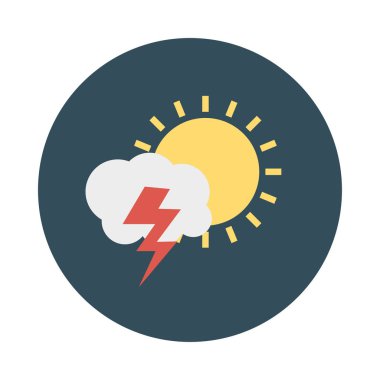 Renk enerji düz vektör simgesi