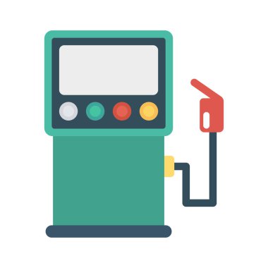 Renk enerji düz vektör simgesi