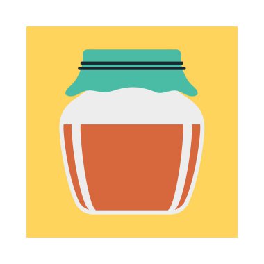 reçel kavanoz tatlı vektör çizim 