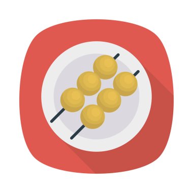 şiş barbekü yemek vektör çizim 