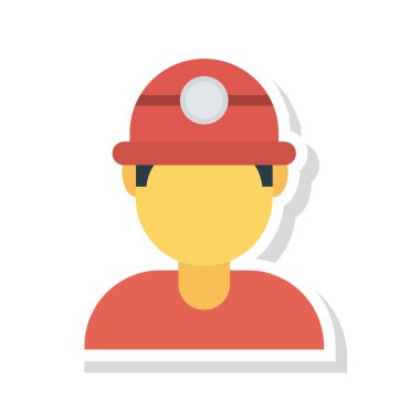 çalışan mühendis avatar vektör çizim 