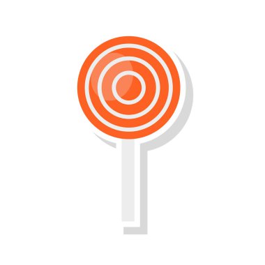 lolipop şeker düz simgesi, vektör, illüstrasyon