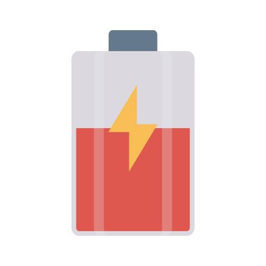 Renk enerji düz vektör simgesi