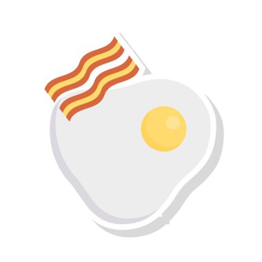 sarısı omlet yumurta vektör çizim 