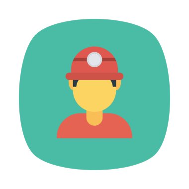 çalışan mühendis avatar vektör çizim 