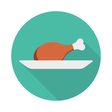 bacak parça tavuk gıda vektör çizim 