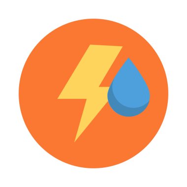 Renk enerji düz vektör simgesi