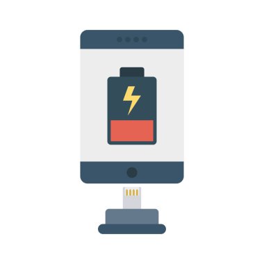 Renk enerji düz vektör simgesi