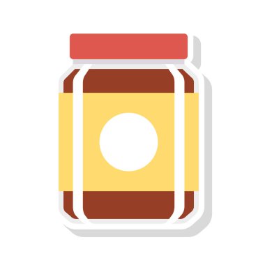 reçel şişe kavanoz vektör çizim 