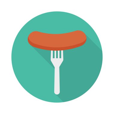 sosis sıcak köpek gıda vektör çizim 