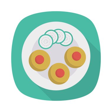 yemek yiyecek tabak vektör çizim 