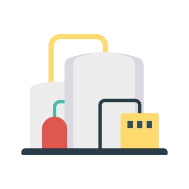 Renk enerji düz vektör simgesi