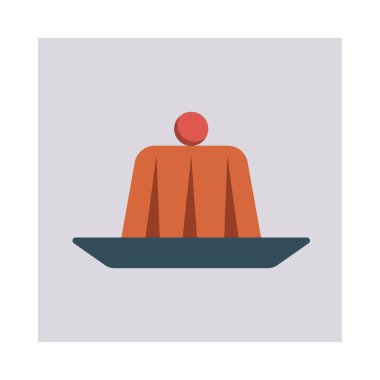 tatlı pasta plaka düz simgesi, vektör, illüstrasyon