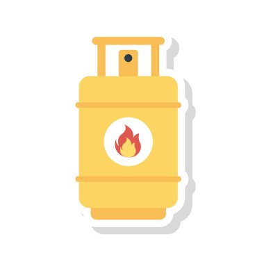 Silindir Gaz yangın vektör çizim 