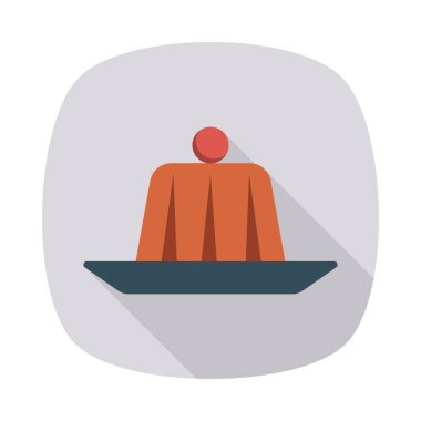 tatlı pasta plaka düz simgesi, vektör, illüstrasyon