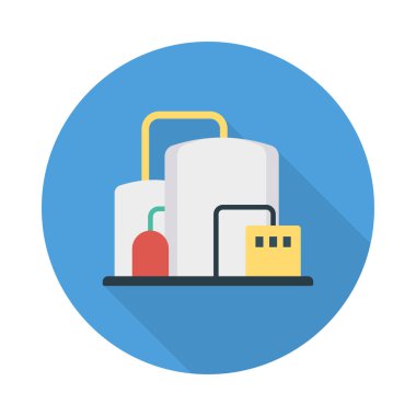 Renk enerji düz vektör simgesi