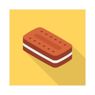 Bisküvi Kurabiye yemek vektör çizim 
