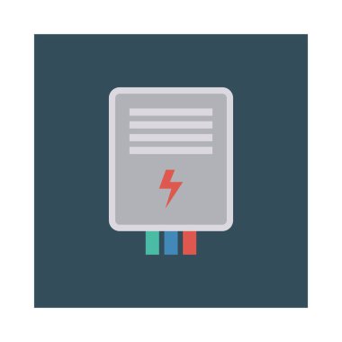 Renk enerji düz vektör simgesi