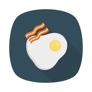 sarısı omlet yumurta vektör çizim 