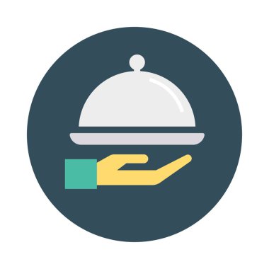 çanak garson servis vektör çizim 