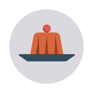 tatlı pasta plaka düz simgesi, vektör, illüstrasyon