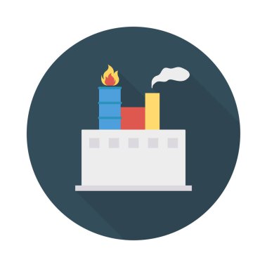 Renk enerji düz vektör simgesi