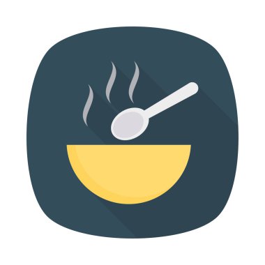 çorba kaşığı sıcak vektör çizim 