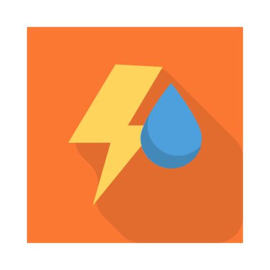 Renk enerji düz vektör simgesi